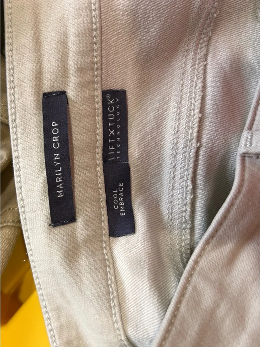 NYDJ Beige Cropped Straight-Leg Jeans - Picture 7 of 7
